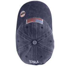 Load image into Gallery viewer, USA Flag Embroidered Baseball Cap - Navy